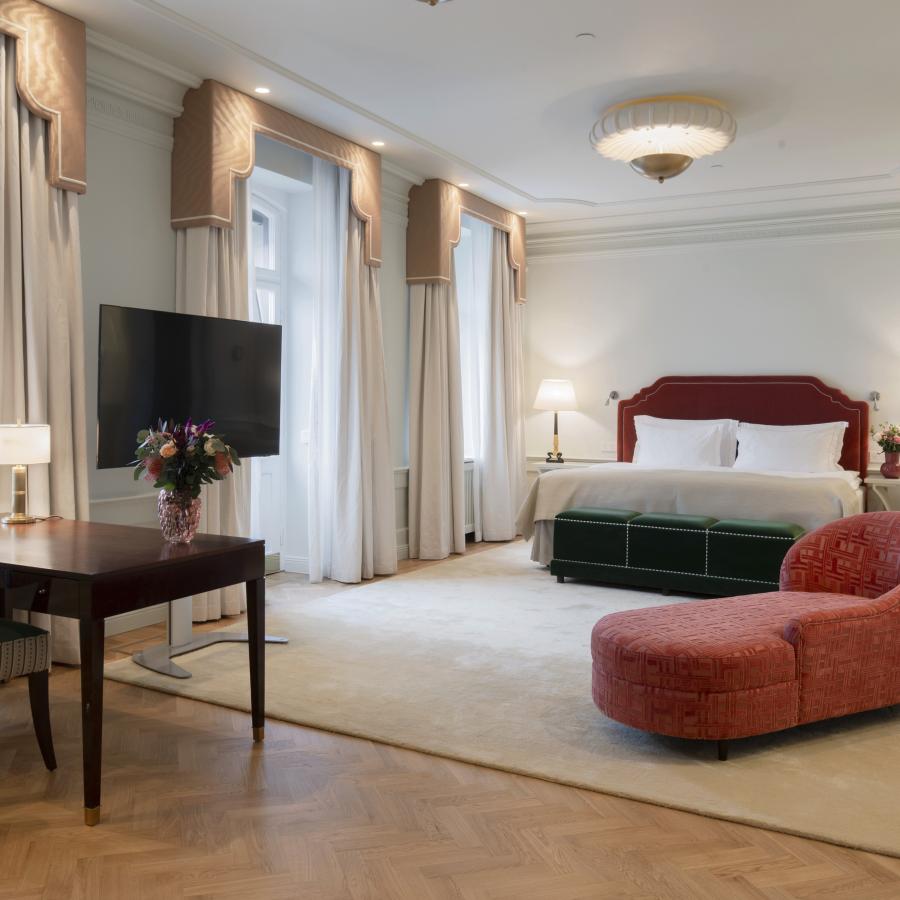Bernadotte svit master bedroom Grand Hôtel